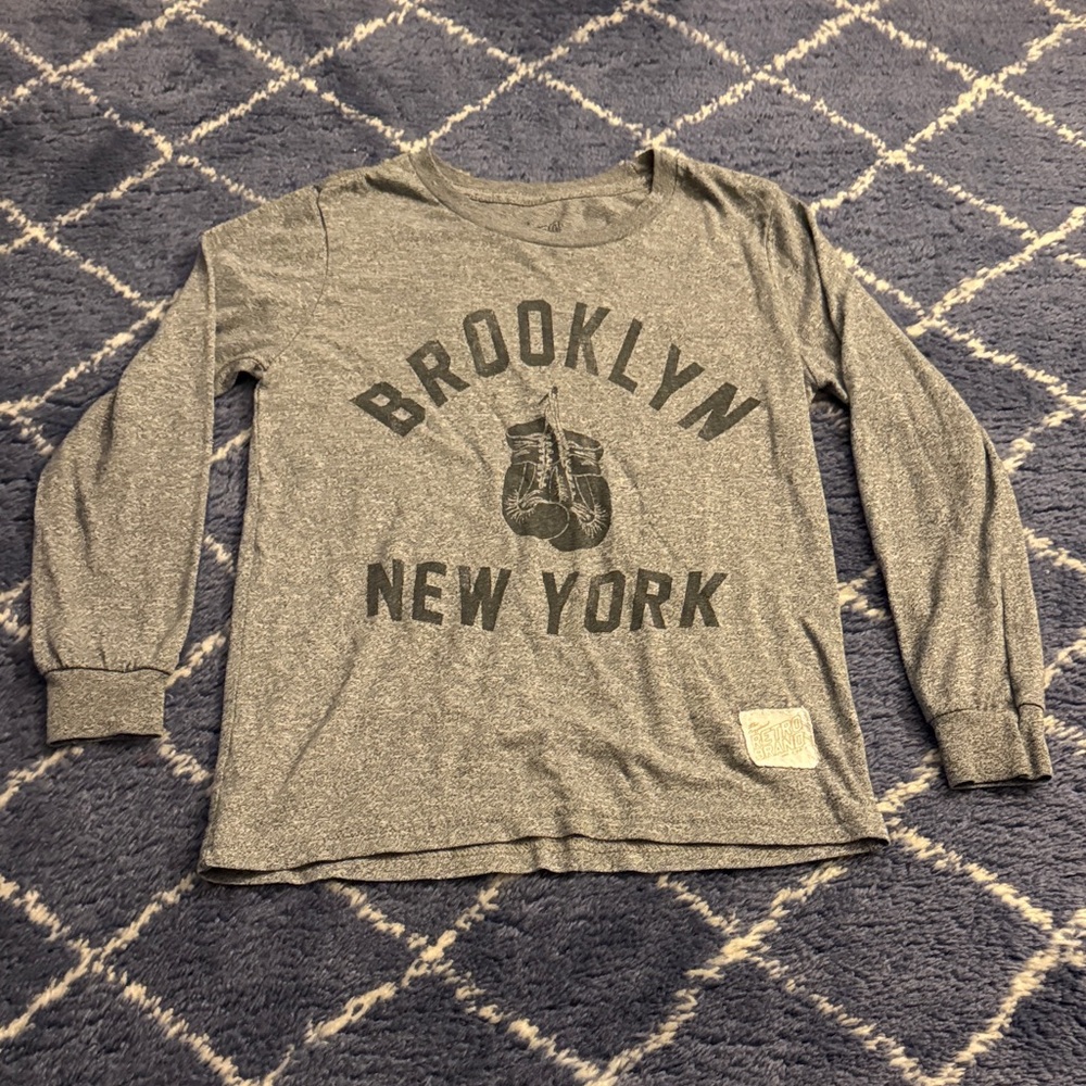The Original Retro Brand -  Gray Brooklyn - kids Long Sleeve Tee